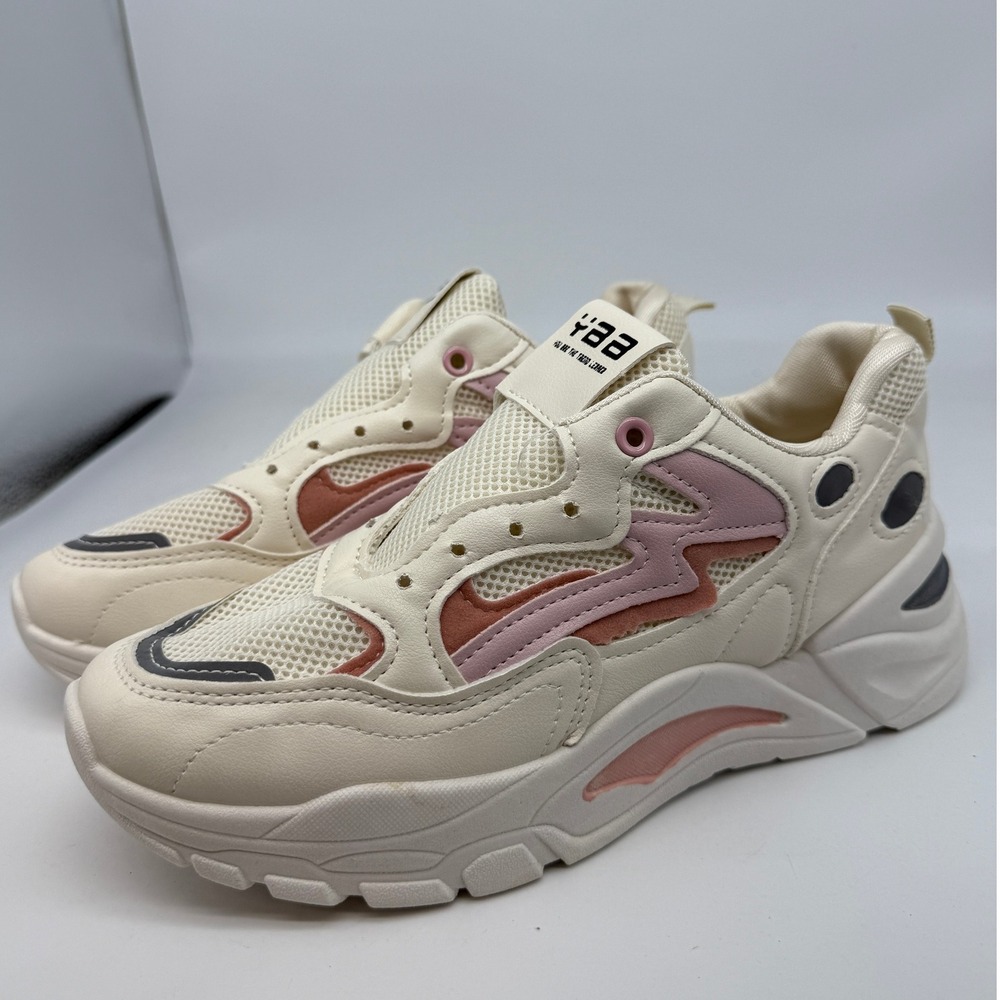 Women's US 8.5 Korean Style Dad Shoes Versatile Thick-Soled Sneakers with Breath